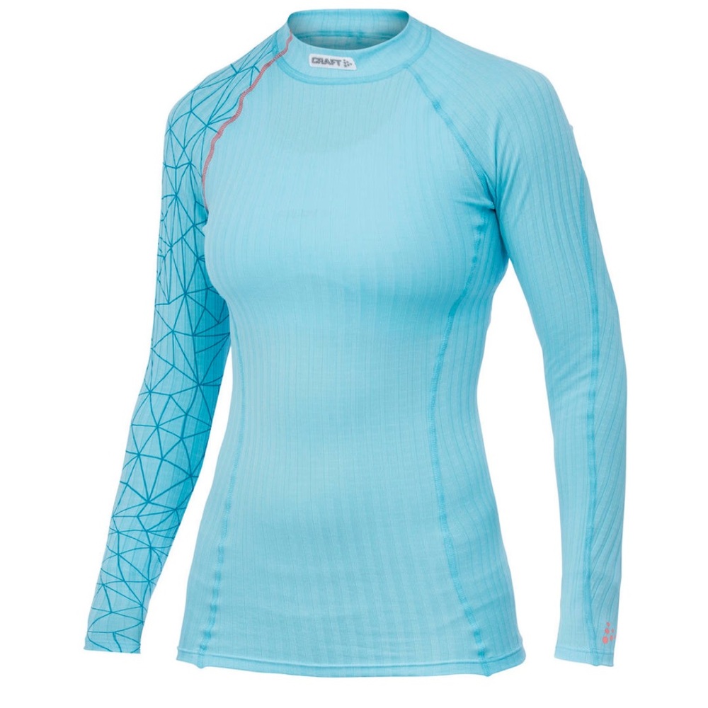 Craft Women's Active Extreme Crewneck Base Layer Long Sleeve Top Blue Large NEW